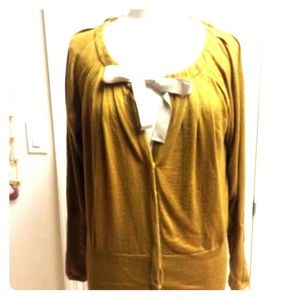 Elie Tahari Merino Wool Yellow Sweater